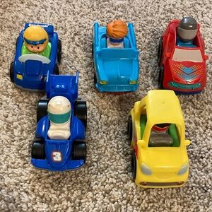Fisher-Price Little People Wheelies - Blue, Red, Yellow Set